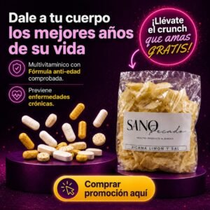 Multivitamínico antienvejecimiento + Chips de Regalo